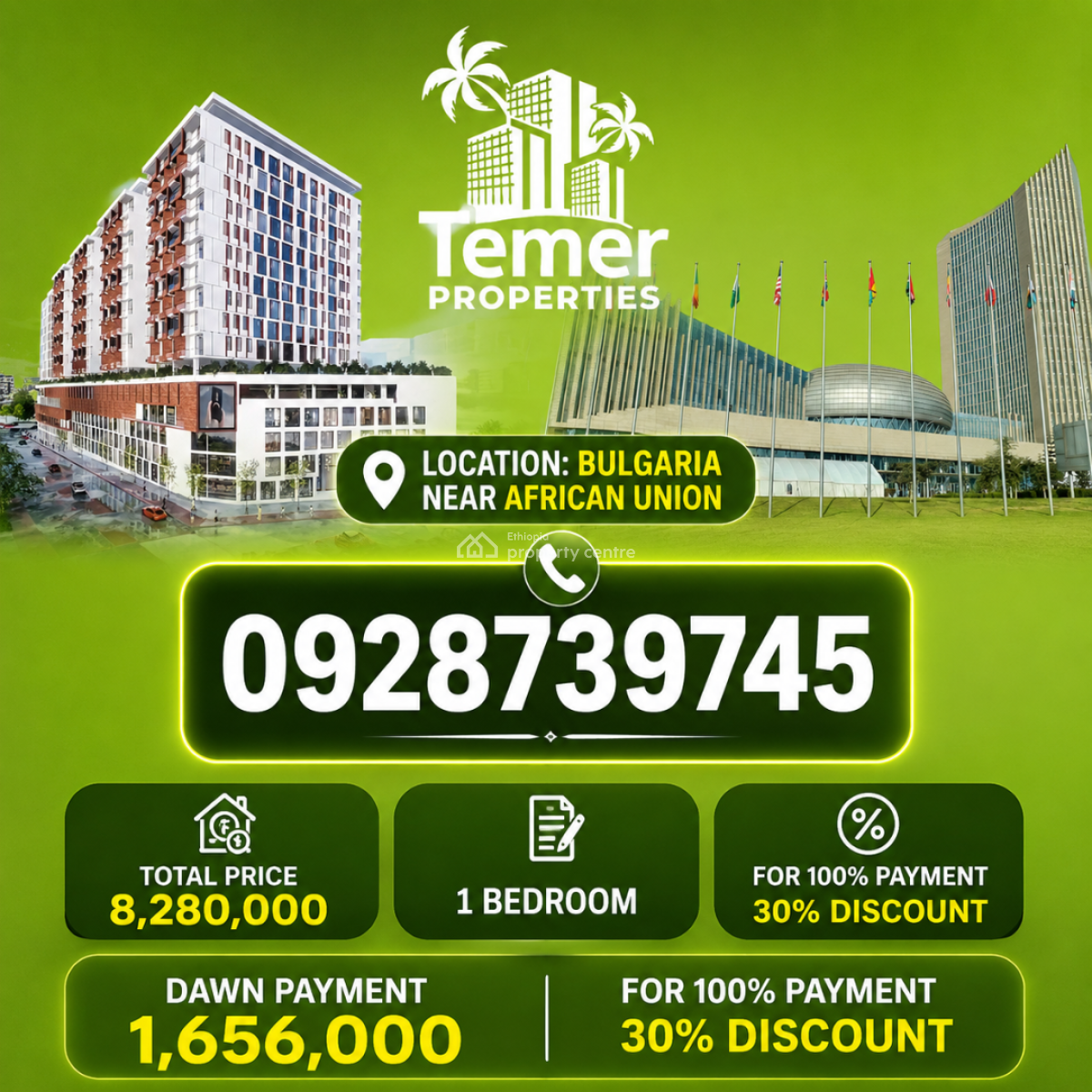 Luxury Apartment on Bulgariya Temer Realestate /ቴምር ፕሮፐርቲስ/ቴምር ሪልስቴት, Bulgaria Mathoriya, Kirkos, Addis Ababa, Self Contained (single Rooms) for Sale