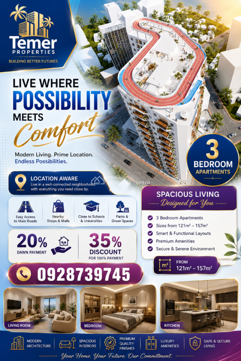 Luxury Apartment From Temer Realestate on Aware, Aware, Yeka, Addis Ababa, Self Contained (single Rooms) for Sale