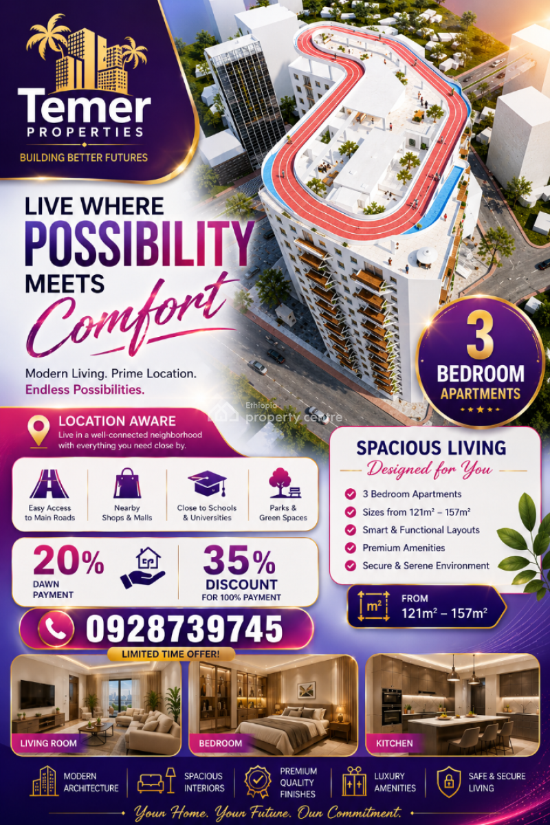 Luxury Apartment From Temer Realestate on Aware, Aware, Yeka, Addis Ababa, Self Contained (single Rooms) for Sale