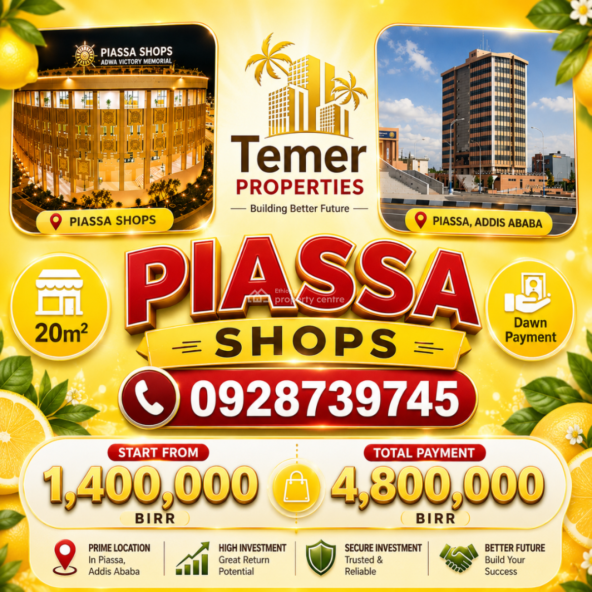 Shops in Piassa From Temer Properties /temer Realestate, Piassa Shop, Arada, Addis Ababa, Shop for Sale