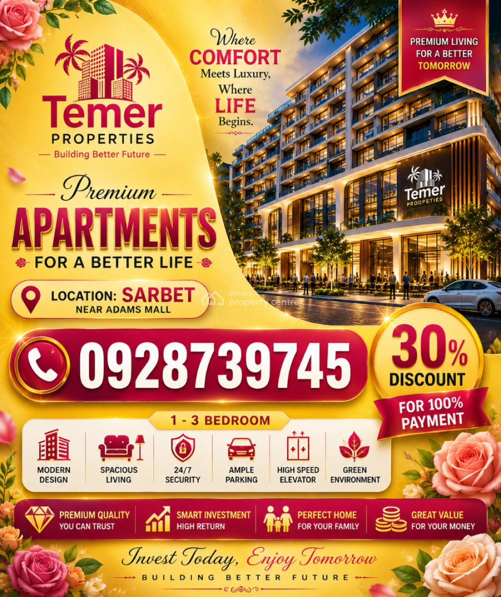 Luxury Apartment on Sarbet From Temer Realestate/temer Properties, Pushikni Square, Lideta, Addis Ababa, Self Contained (single Rooms) for Sale