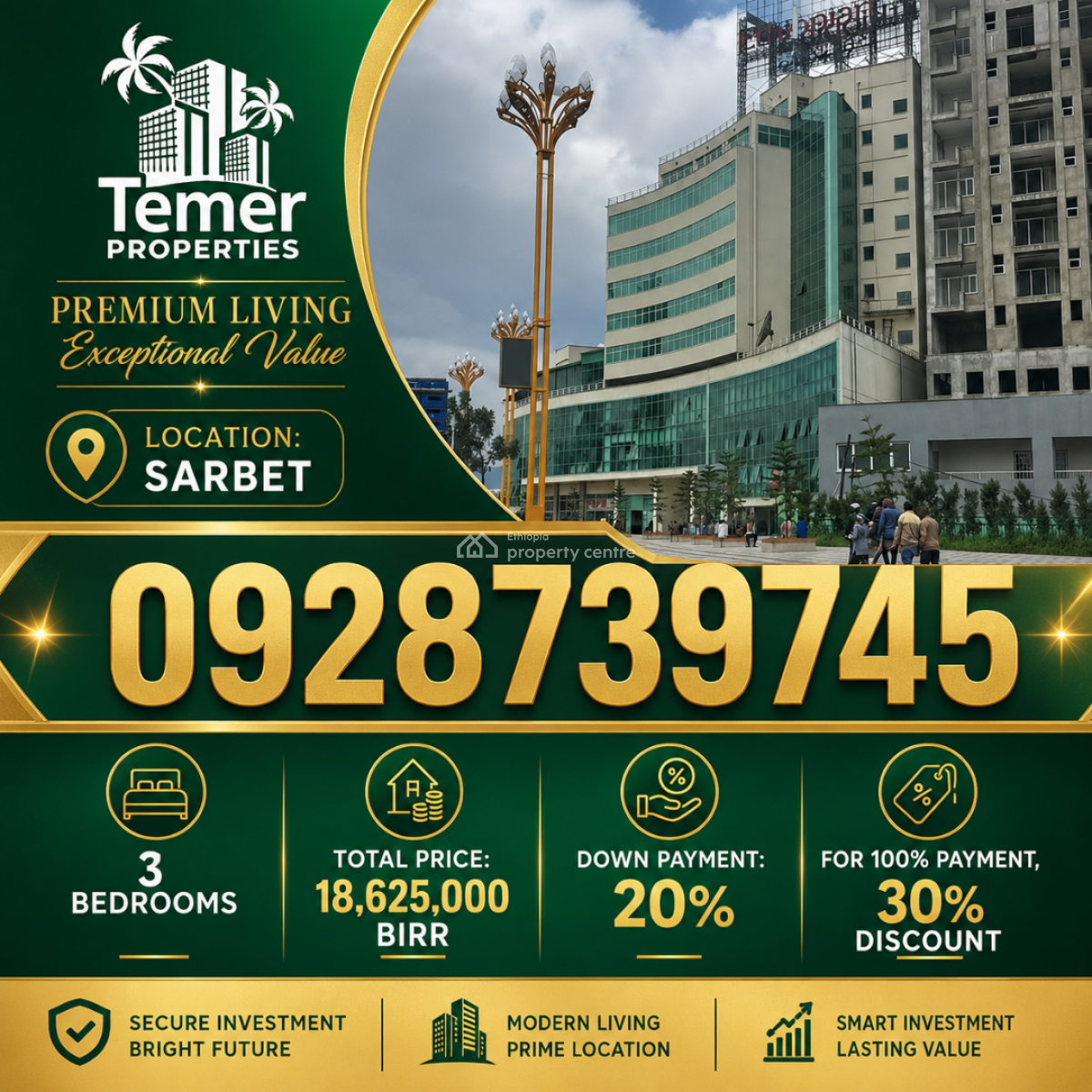 Apartment on Sarbet From Temer Realestate, Sarbet, Lideta, Addis Ababa, Self Contained (single Rooms) for Sale