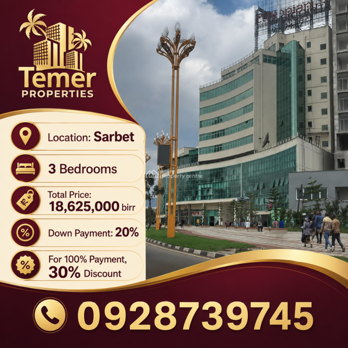Apartment on Sarbet From Temer Realestate, Sarbet, Lideta, Addis Ababa, Self Contained (single Rooms) for Sale