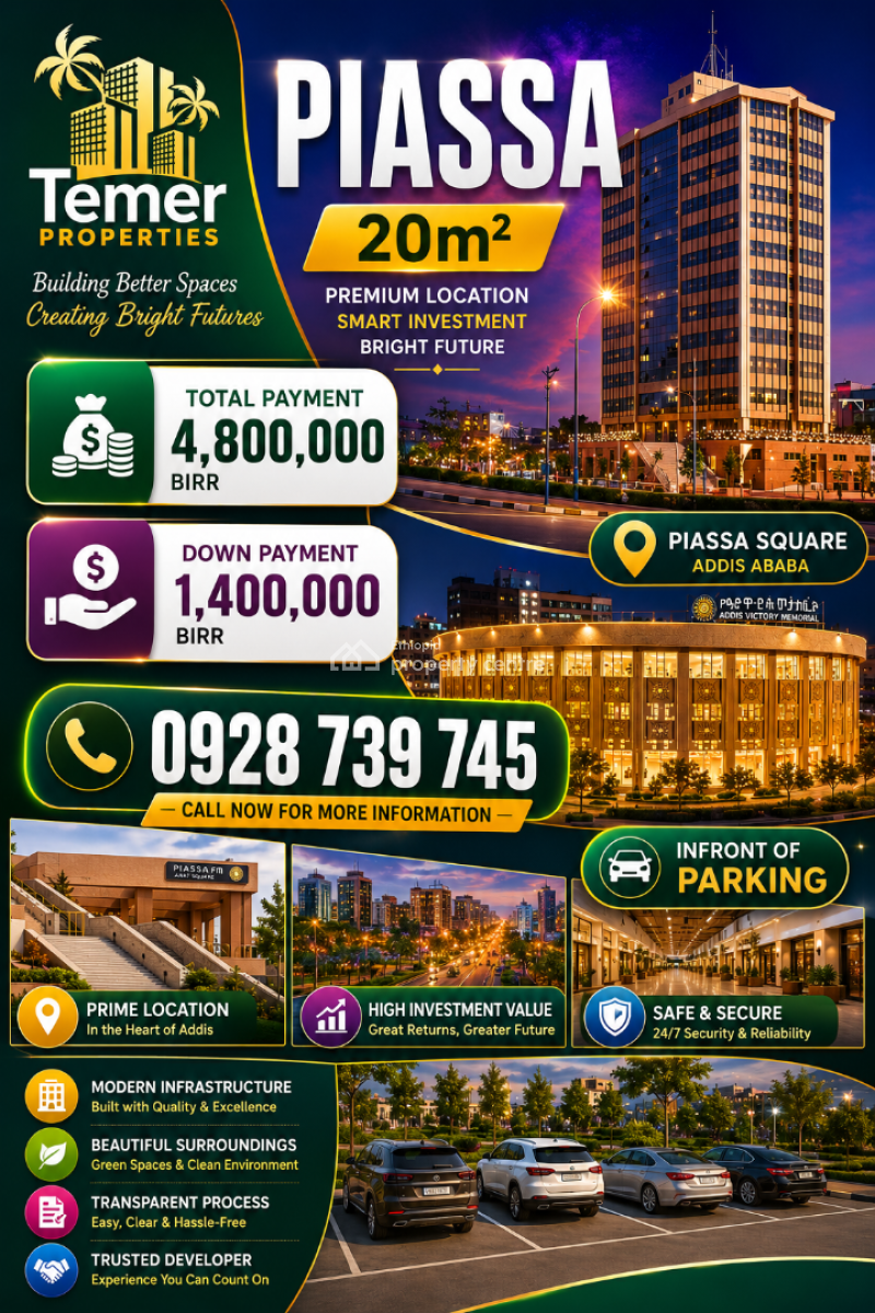Shops in Piassa From Temer Realestate Or Properties /የ ንግድ ሱቅ በ ፕያሳ ከቴ, 09, Arada, Addis Ababa, Commercial Property for Sale