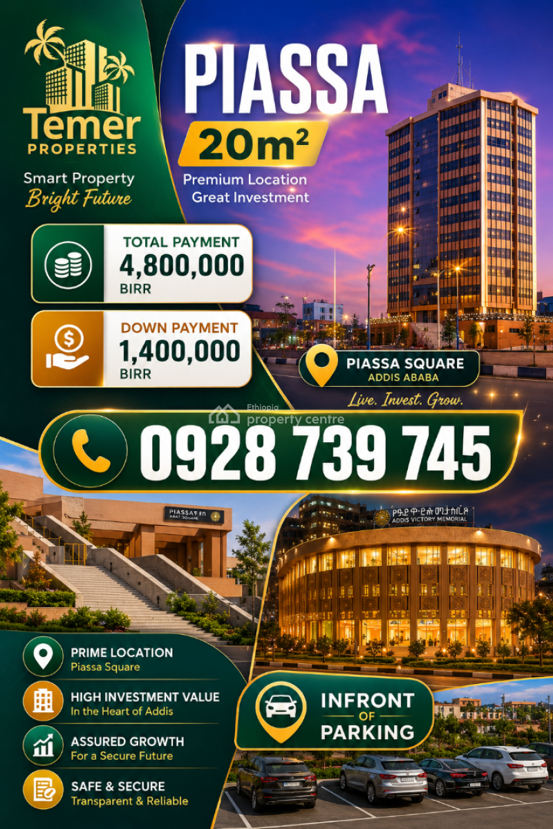 Shops in Piassa From Temer Realestate Or Properties /የ ንግድ ሱቅ በ ፕያሳ ከቴ, 09, Arada, Addis Ababa, Commercial Property for Sale