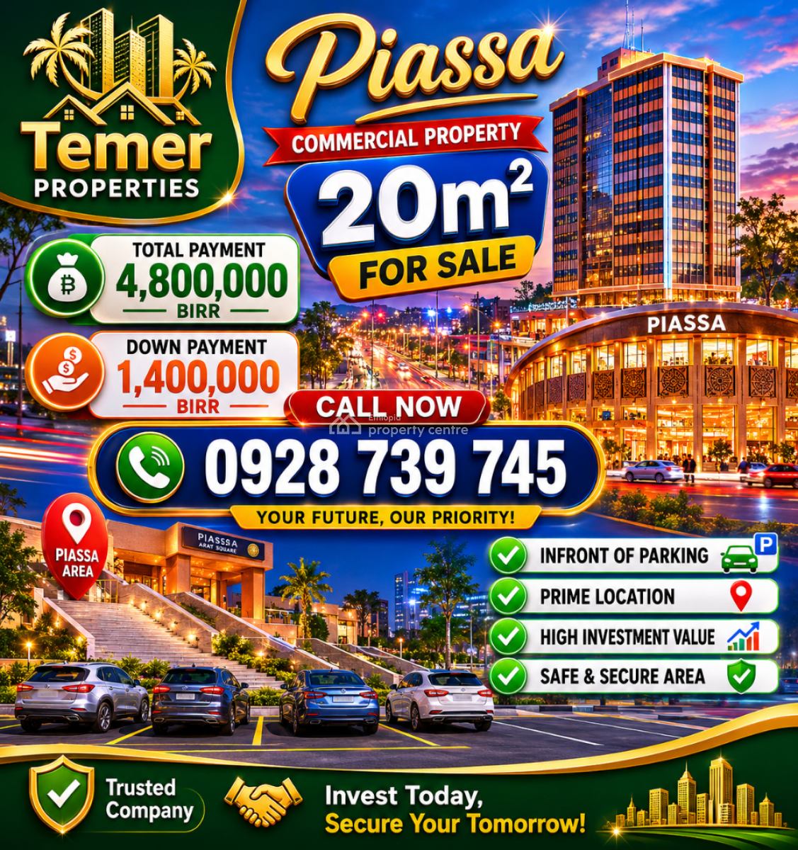 Shops in Piassa From Temer Realestate Or Properties /የ ንግድ ሱቅ በ ፕያሳ ከቴ, 09, Arada, Addis Ababa, Commercial Property for Sale