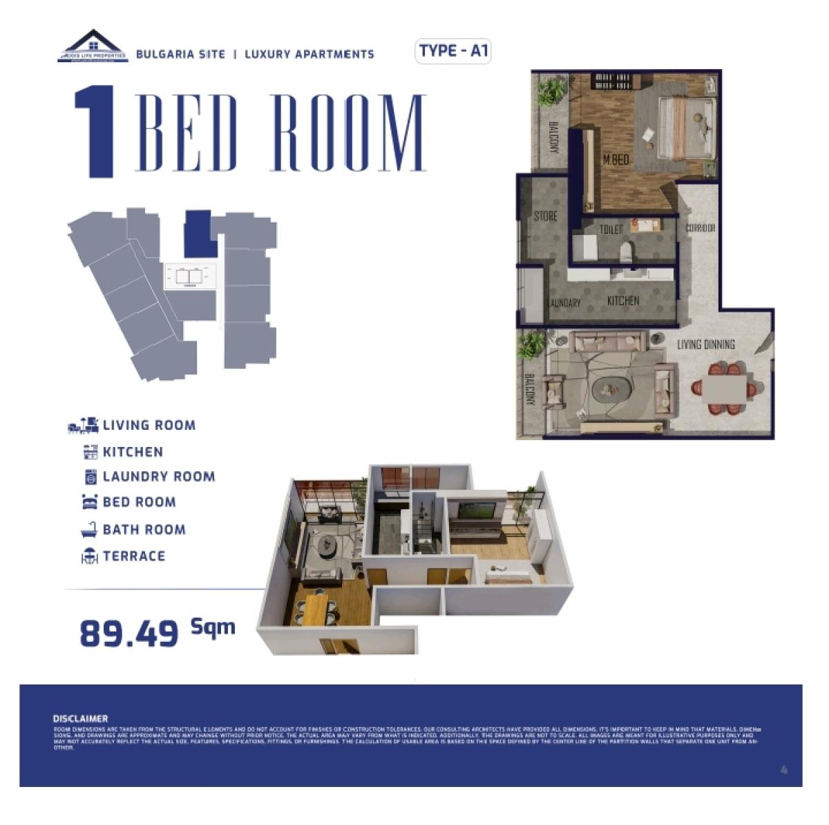 1 Bedroom Luxury Apartment, Bulgaria St, Kirkos, Addis Ababa, Apartment for Sale