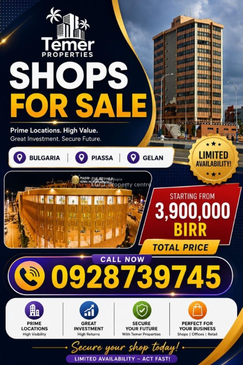 Shops, Bulgaria Mothoriya, Kirkos, Addis Ababa, Shop for Sale