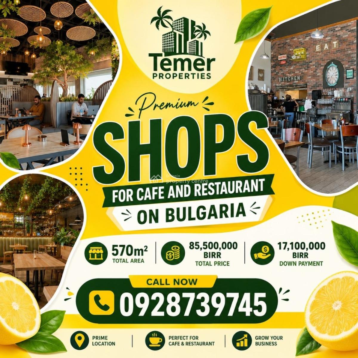 Shops in Bulgaria From Temer Realestate, Bulgaria Mathoriya, Kirkos, Addis Ababa, Shop for Sale