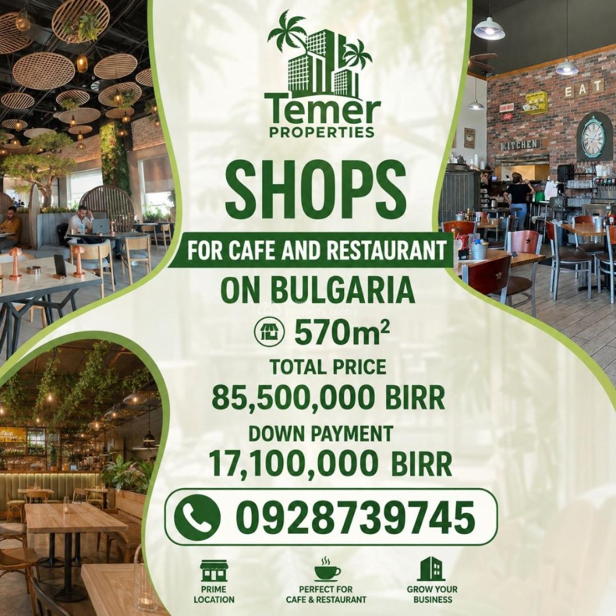 Shops in Bulgaria From Temer Realestate, Bulgaria Mathoriya, Kirkos, Addis Ababa, Shop for Sale