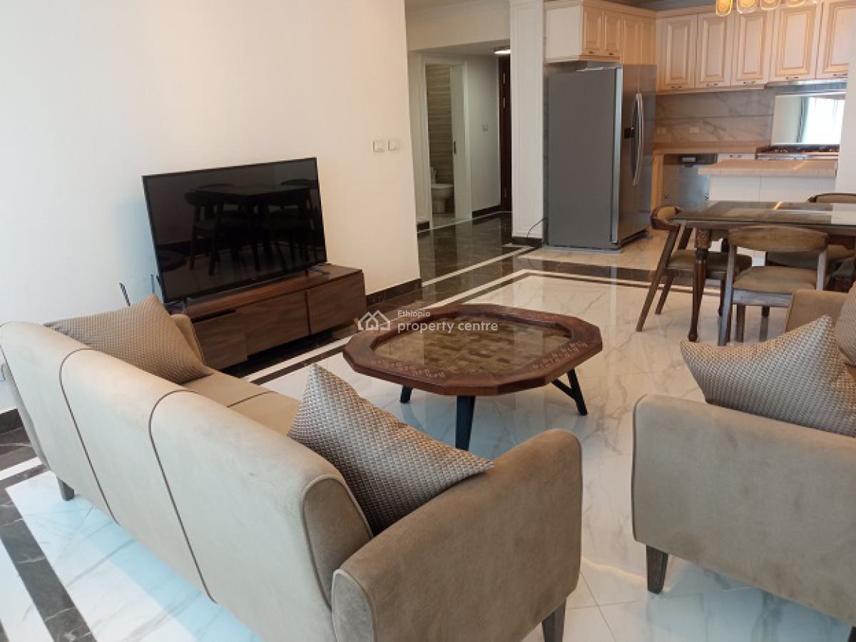 Highly Secured Area! Fully Furnished, Great 2 Bed Room Apartment., Bole, Addis Ababa, Apartment for Rent