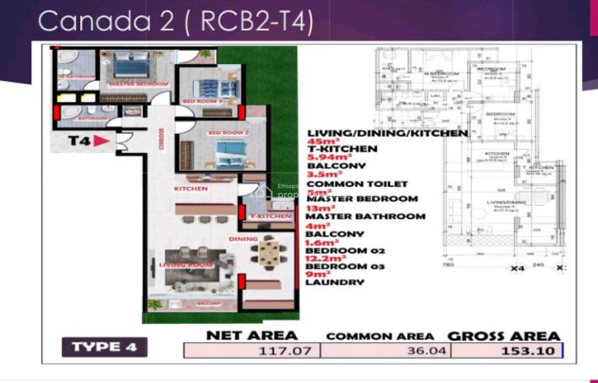 Reality Real Estate Apartments in Sarbet Near Canada Embassy, Sarbet ,canada Embassy , Near Mechare Meda, Lideta, Addis Ababa, Apartment for Sale