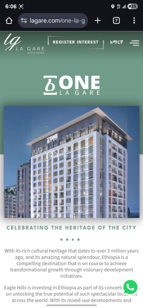 Luxury Three-bedroom Penthouse on One Lagare By Eaglehills, Ras Mekonen Ave. One Lagare Apartments, Bole, Addis Ababa, Self Contained (single Rooms) for Rent