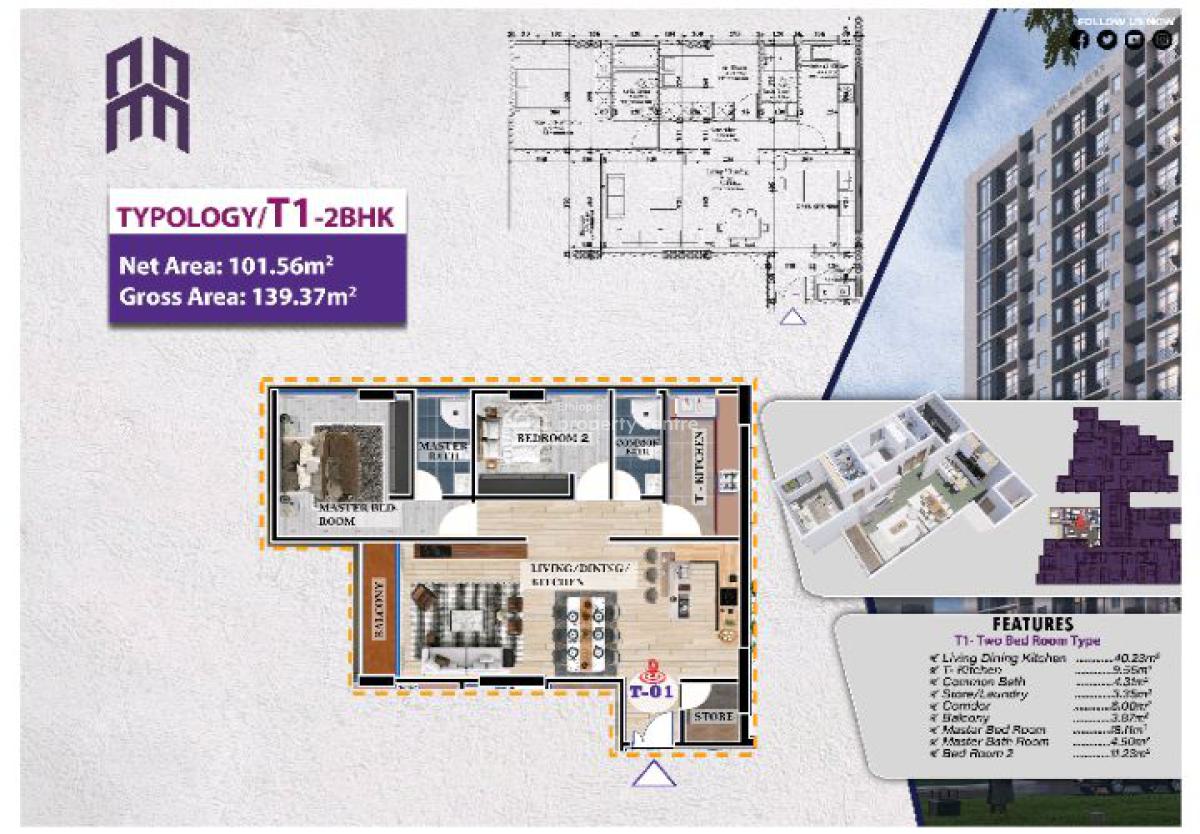 Reality Real Estate Apartment at Bole Denbel,under Construction, Dembel Bole, Gazebo Square, Bole, Addis Ababa, Apartment for Sale