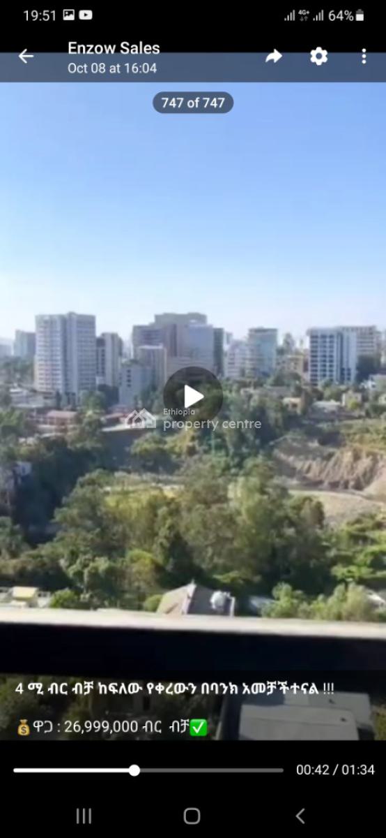 a Luxuarious 3-bedroom Apartment in Bole  Ruwanda, Rwanda  Street, Bole, Addis Ababa, Apartment for Sale