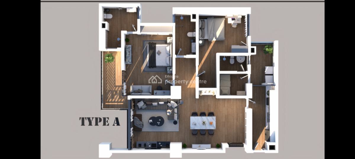 2 Bedrooms Apartment Bole, Bole Dembel, Bole, Addis Ababa, Apartment for Sale