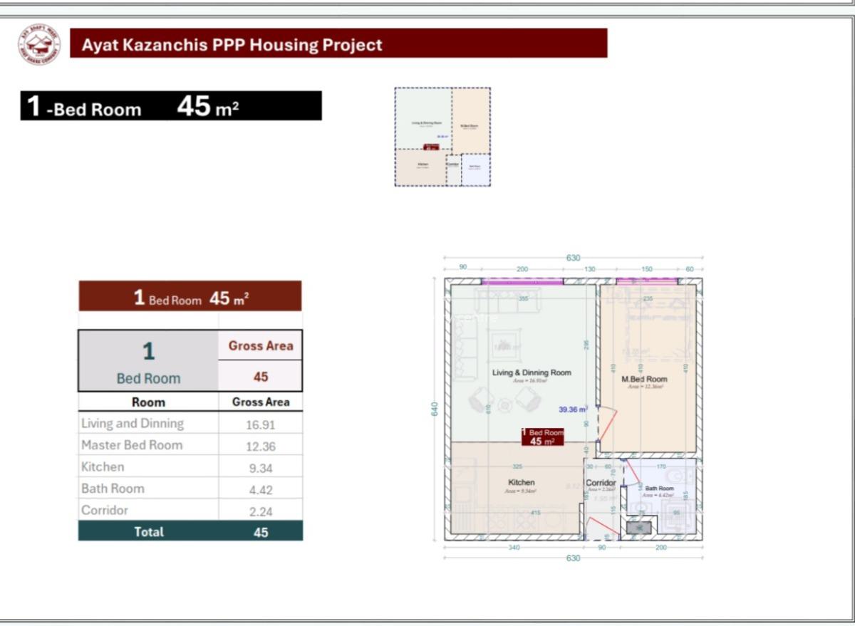 Luxury One Bedroom Apartment, Kazanchis Ayat Realestate, Kazanchis, Addis Ababa, Apartment for Sale