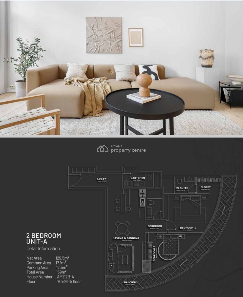 Realestate Award Winner Project, Sarbet / Canada Embassy, Bole, Addis Ababa, Apartment for Sale