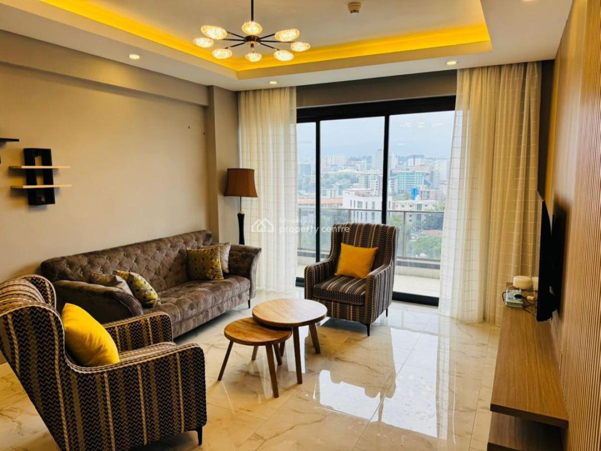 Two Bed Rooms Brand New Flat with Full Furnisher, Bole Olompiya, Bole, Addis Ababa, Self Contained (single Rooms) for Rent