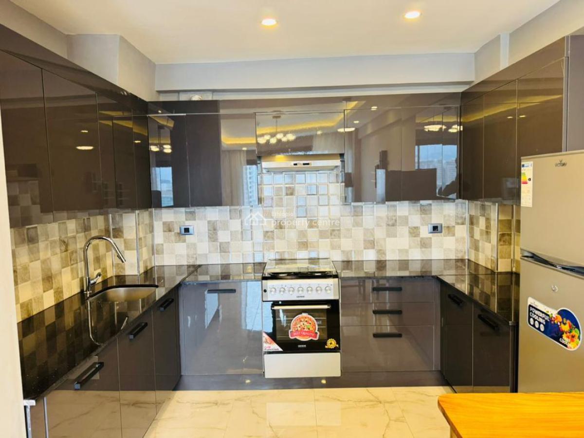 Two Bed Rooms Brand New Flat with Full Furnisher, Bole Olompiya, Bole, Addis Ababa, Self Contained (single Rooms) for Rent