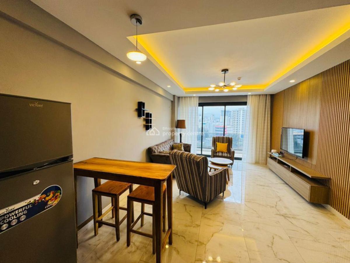 Two Bed Rooms Brand New Flat with Full Furnisher, Bole Olompiya, Bole, Addis Ababa, Self Contained (single Rooms) for Rent