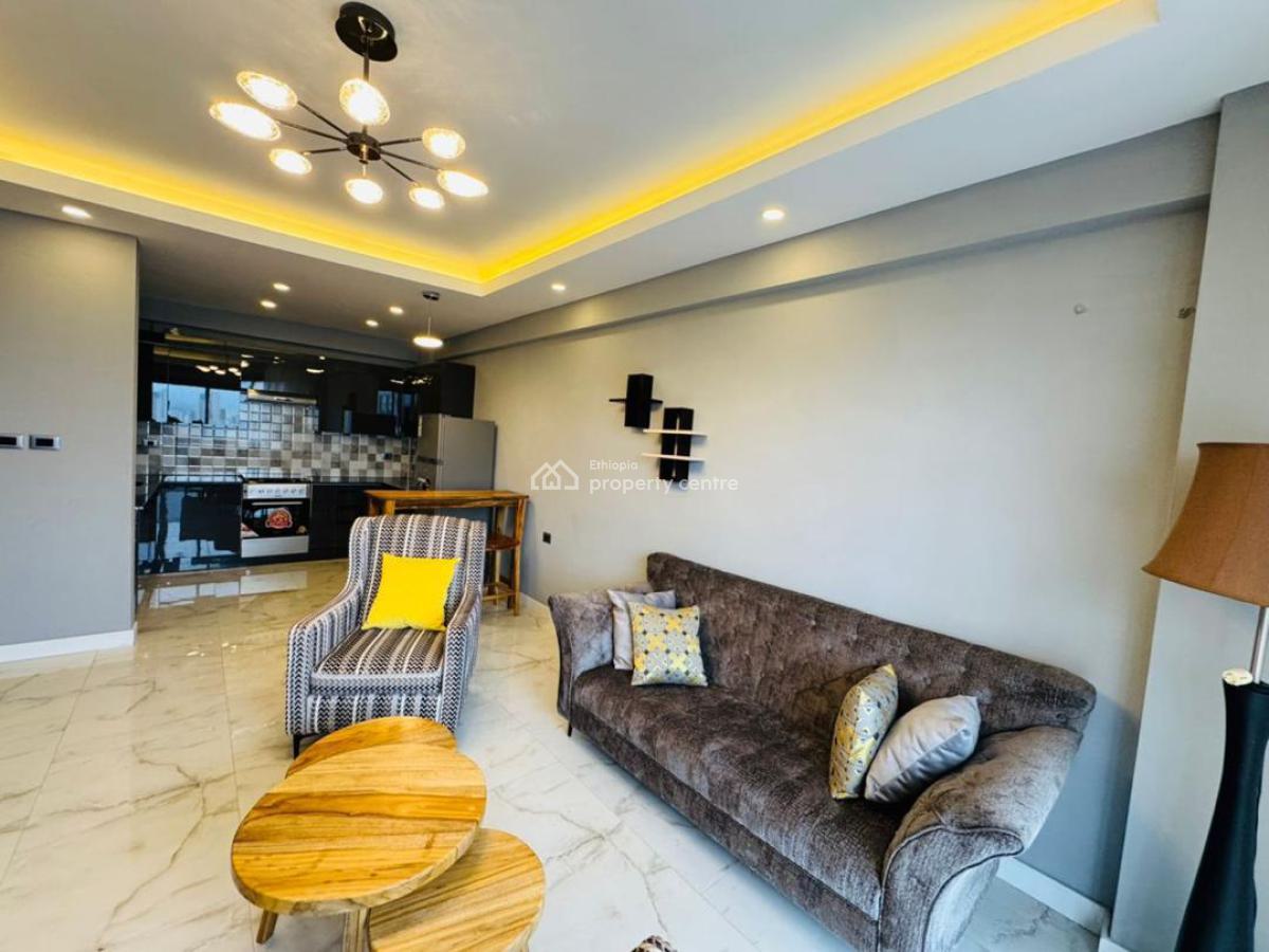 Two Bed Rooms Brand New Flat with Full Furnisher, Bole Olompiya, Bole, Addis Ababa, Self Contained (single Rooms) for Rent