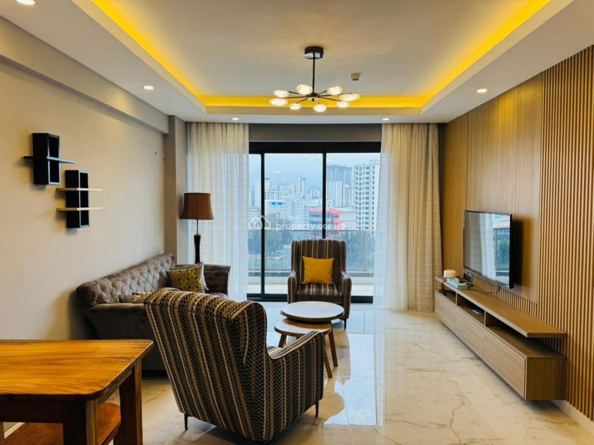 Two Bed Rooms Brand New Flat with Full Furnisher, Bole Olompiya, Bole, Addis Ababa, Self Contained (single Rooms) for Rent