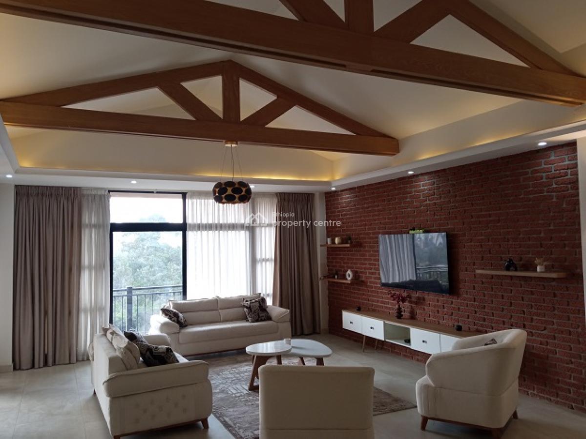 Super! Penthouse with a Fire Place and Nice View in Bole., Bole, Addis Ababa, Apartment for Rent