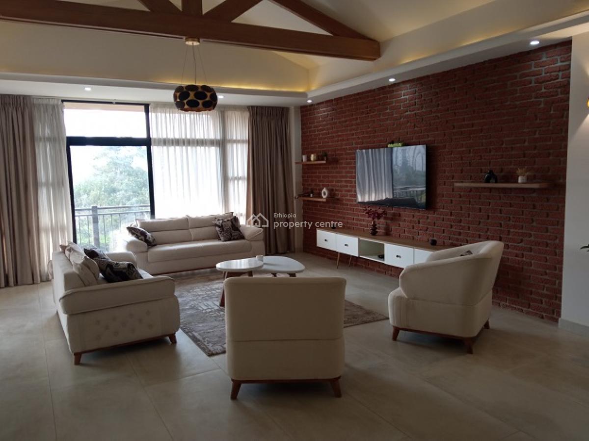 Super! Penthouse with a Fire Place and Nice View in Bole., Bole, Addis Ababa, Apartment for Rent