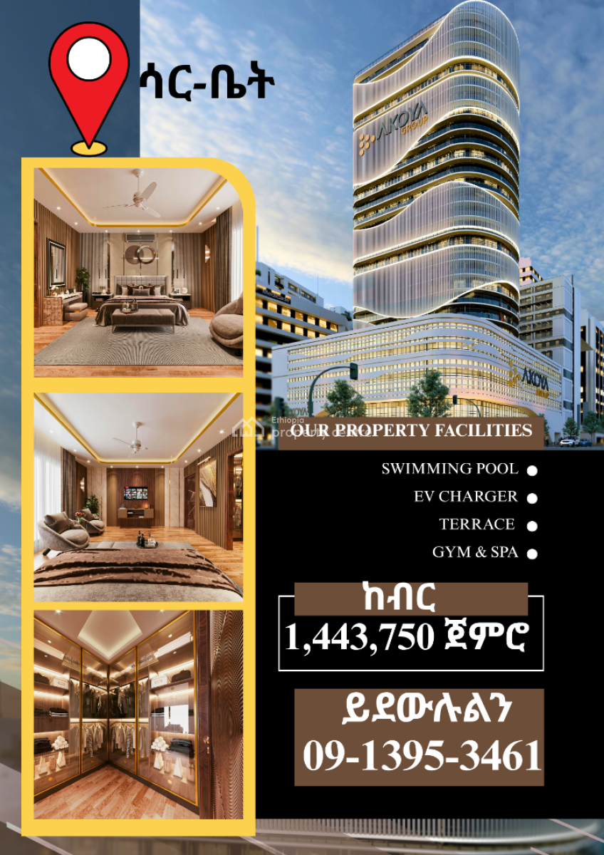 Diaspora Opportunity: Buy Luxury Apartment in Addis Ababa, Sarbet Canada Embassy / Akoya Properties, Kirkos, Addis Ababa, Apartment for Sale