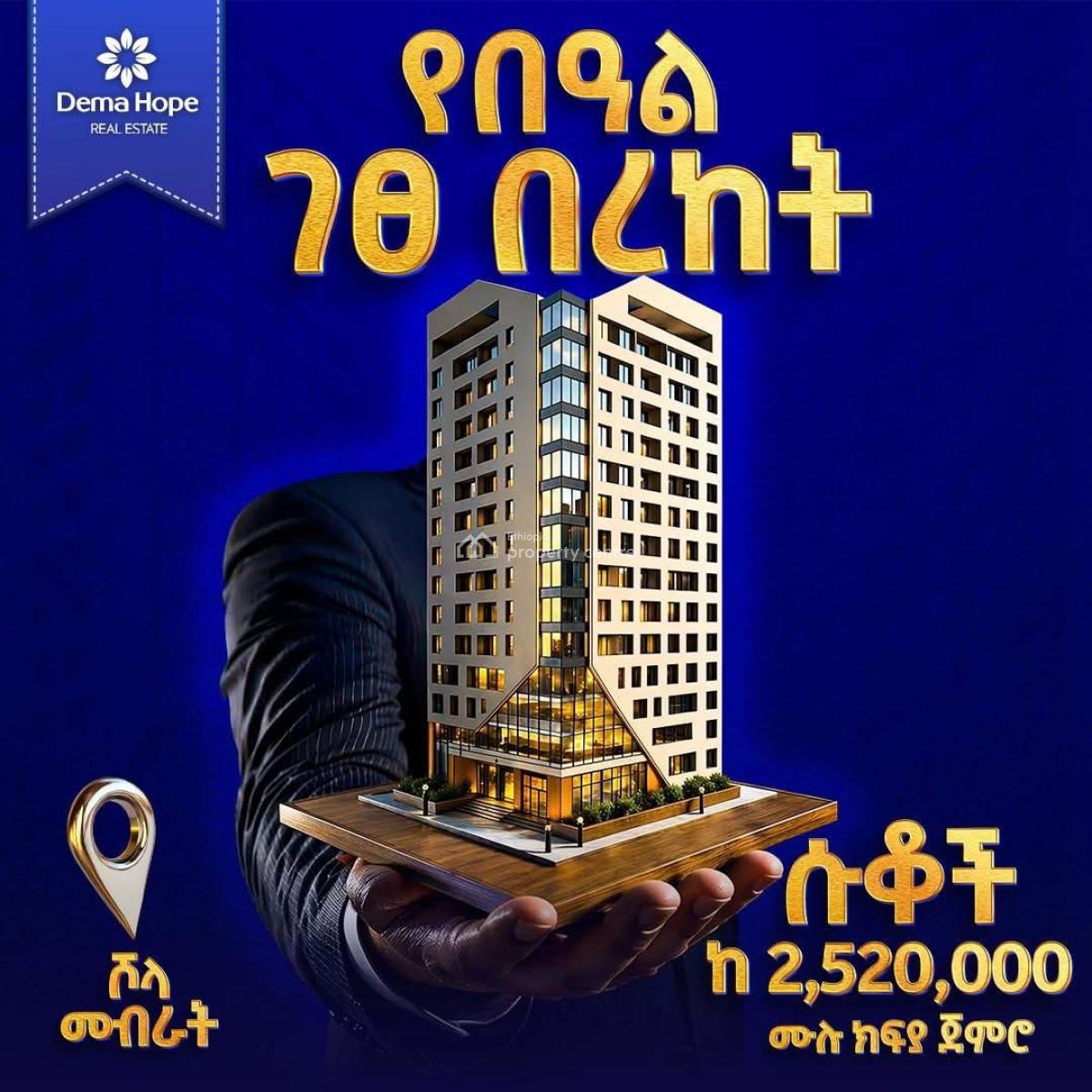 Diaspora Friendly- Luxury Apartment in Addis Ababa - Prime Location, Shola / Dema Hope Real Estate, Yeka, Addis Ababa, Apartment for Sale