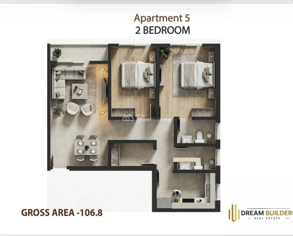 Luxury 2 Bedroom Apartments with Amazing Facilities, Cmc / Dream Builders Real Estate, Yeka, Addis Ababa, Apartment for Sale