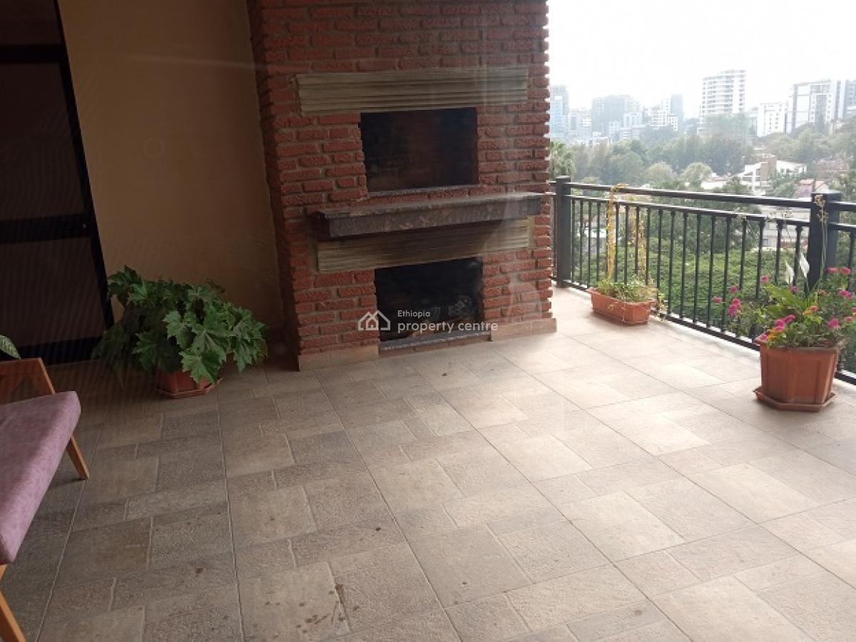 Super! Penthouse with a Fire Place and Nice View in Bole., Bole, Addis Ababa, Apartment for Rent