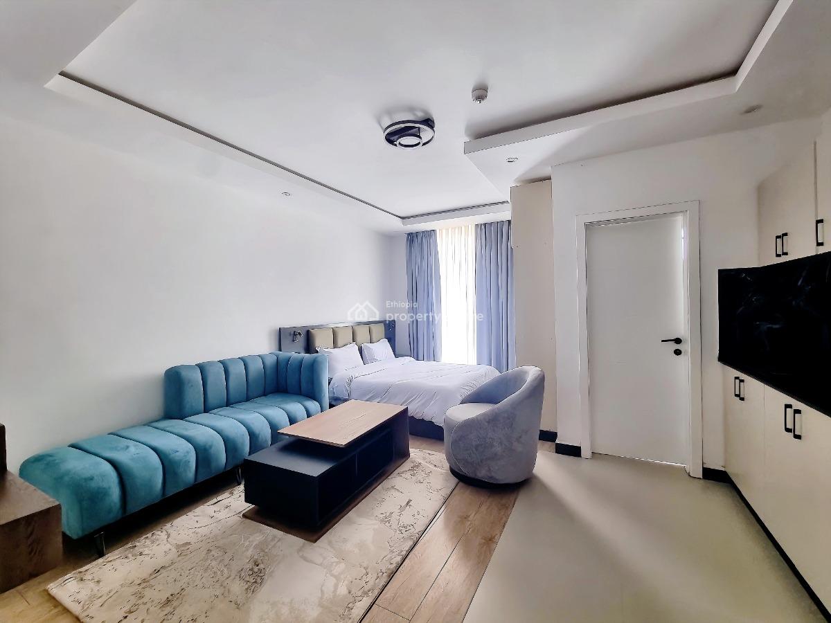 Bright Studio Apartment -- Near Giz / Uneca (kazanchis), Kirkos, Addis Ababa, Apartment for Rent