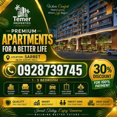 Luxury Apartment on Sarbet From Temer Realestate/temer Properties, Pushikni Square, Lideta, Addis Ababa, Self Contained (single Rooms) for Sale