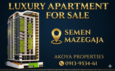 Secure Diaspora Investment - Luxury 3br Apartment in Addis, Semen Mazegaja / Akoya Properties, Gullele, Addis Ababa, Apartment for Sale