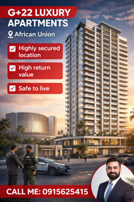 3 Bedroom Luxury Apartment, Au St., Kirkos, Addis Ababa, Apartment for Sale